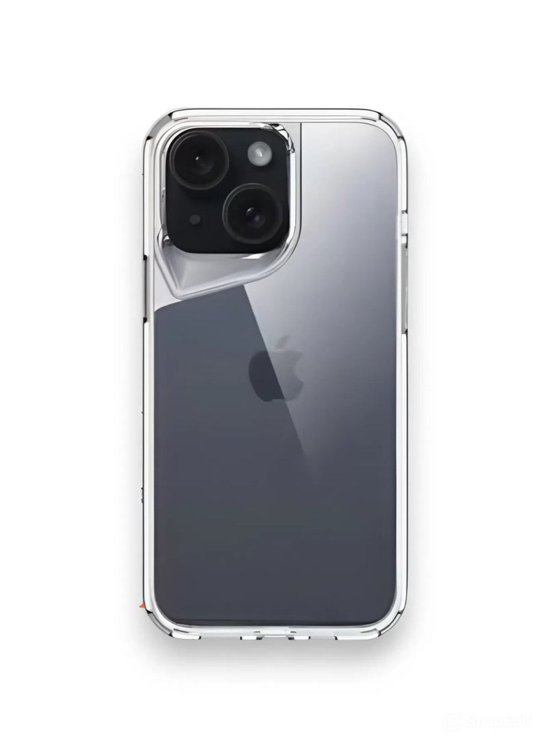 جيرفور جراب موبايل ايفون 15 بلس (iPhone 15 Plus) مضاد للصدمات, غطاء حماية مضاد للخدش, مصنوع من البولي يورثين الحراري عالي الجودة - شفاف - Image 1